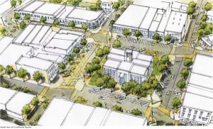 Winchester Downtown Renovation Aerial-View